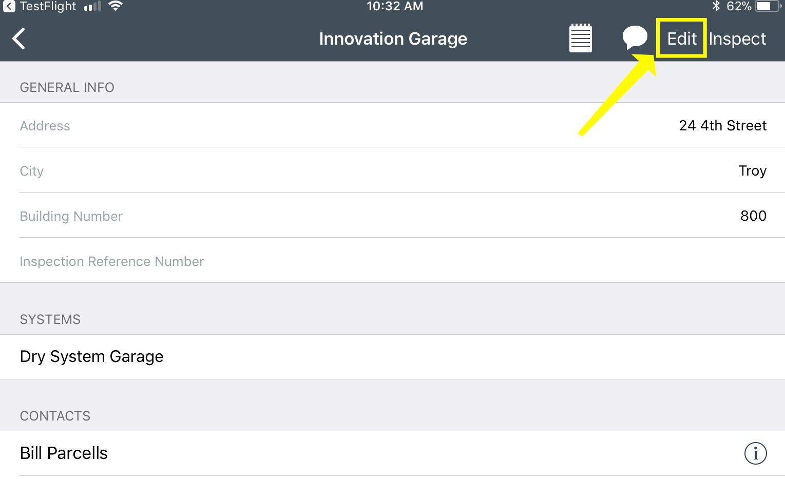 How to add monitoring information on the iPad Inspect Point Help Desk