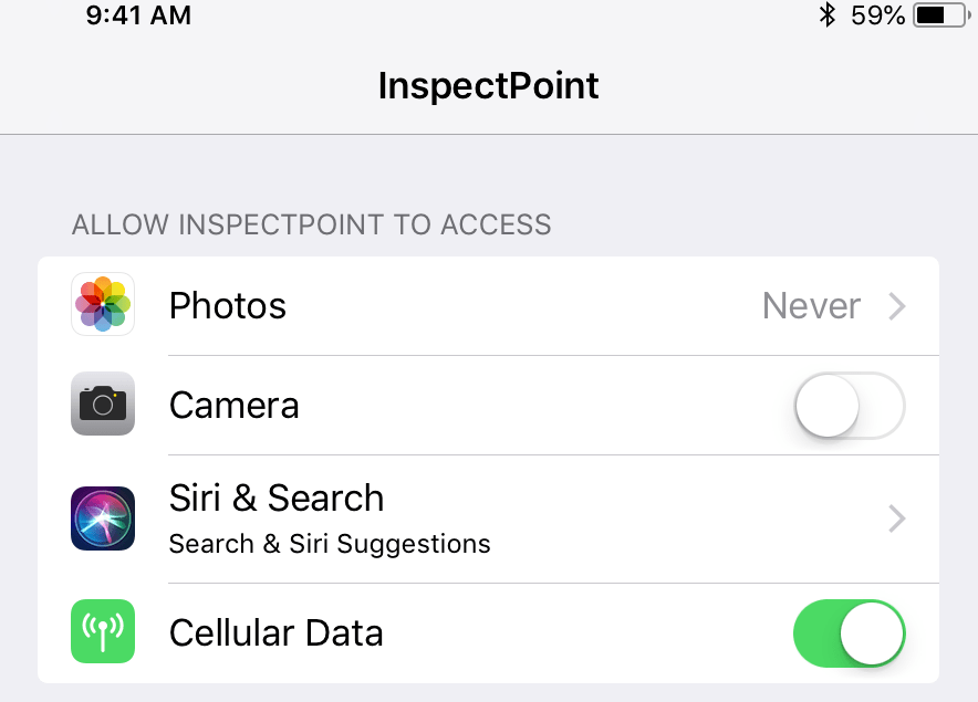 How to grant photo and camera access Inspect Point Help Desk