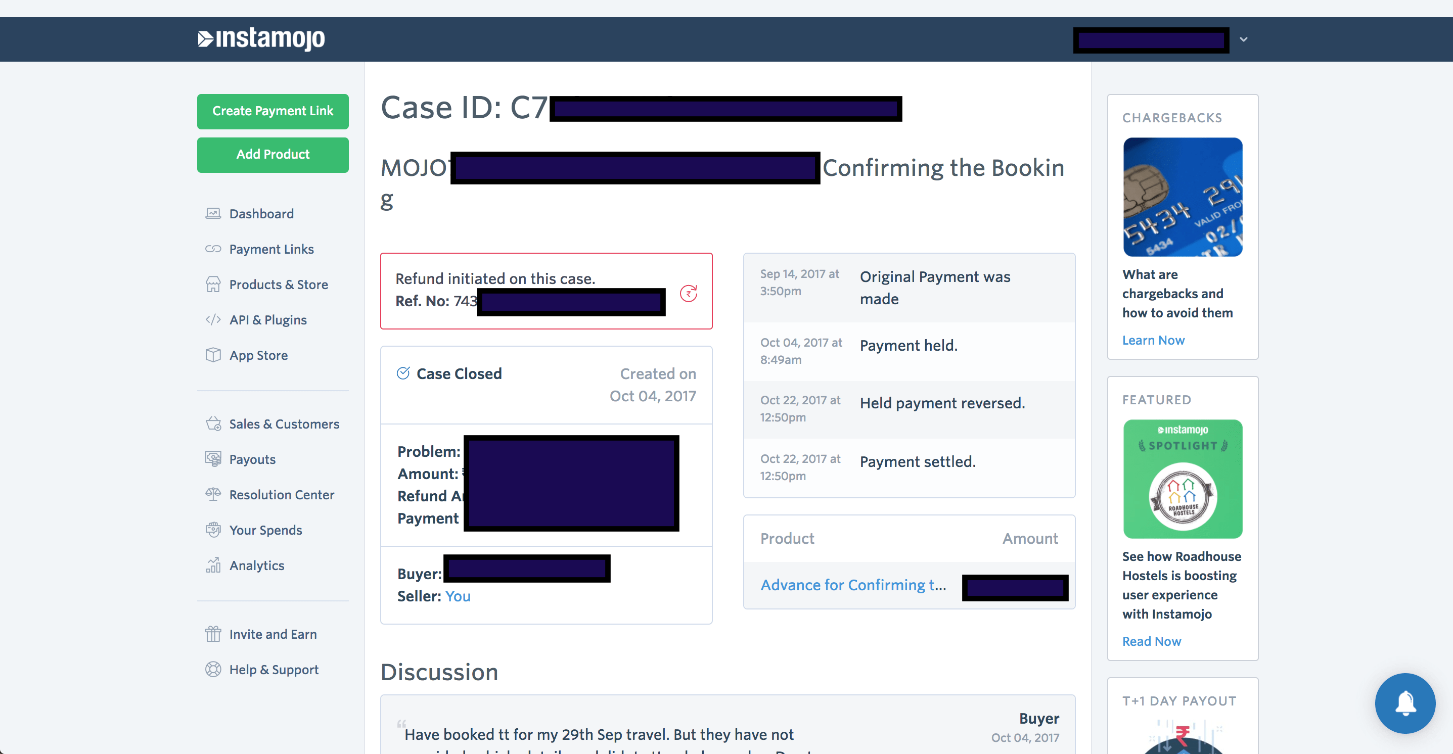 Tracking Refunds with ARN Instamojo