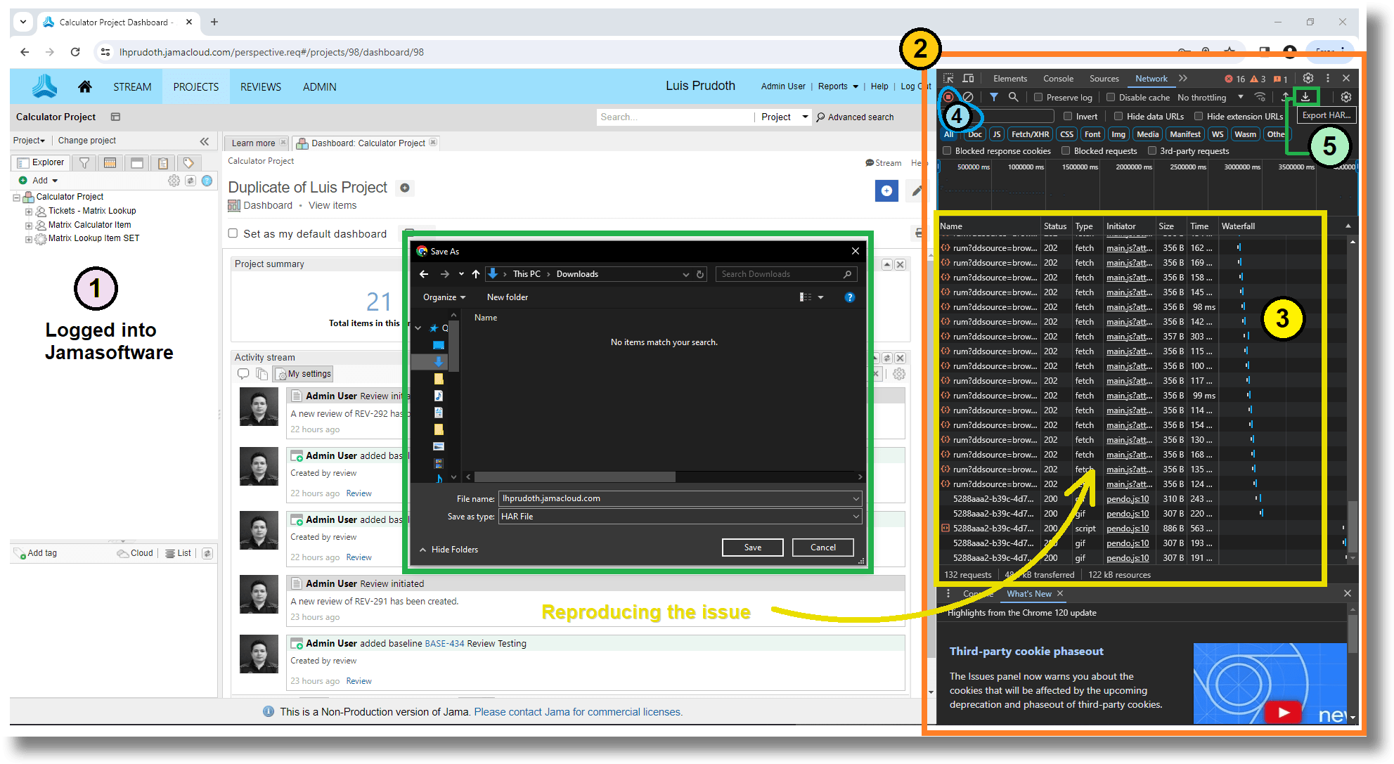 How to generate a HAR File Jama Software Support
