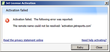 Error: Proxy Authentication Required or Activation Failed – Support Topics