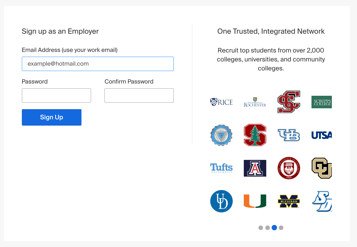 Registering for an Employer Account with a Generic Email Address Handshake Help Center