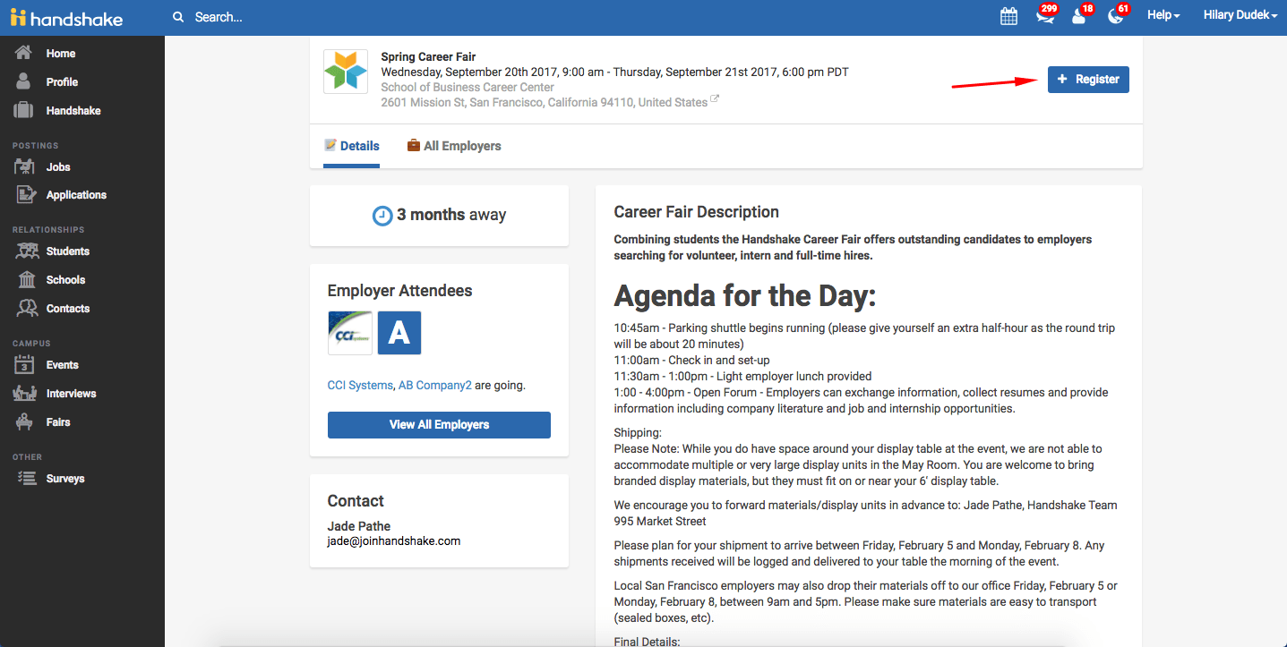 How to Register for a Career Fair Handshake Help Center