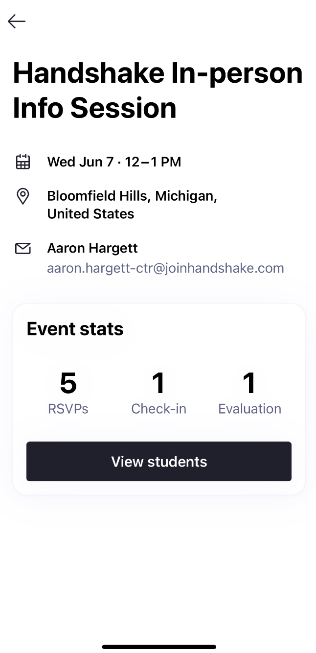 Handshake Events App for Employers Handshake Help Center