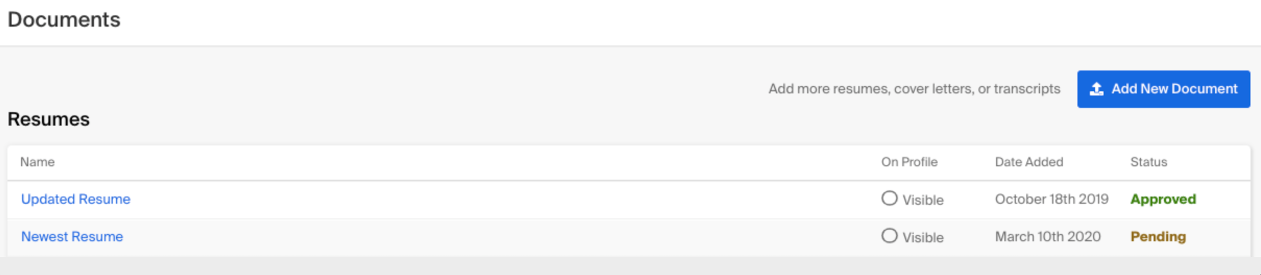 Document Status in Handshake Handshake Help Center