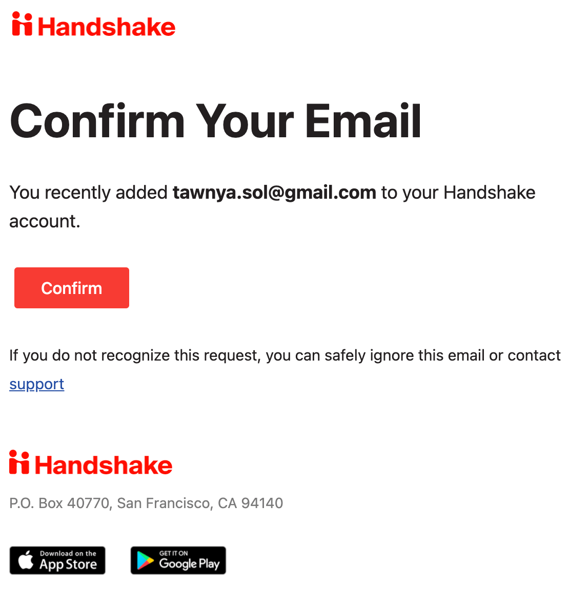 Update Your Primary Email Address in Handshake Handshake Help Center