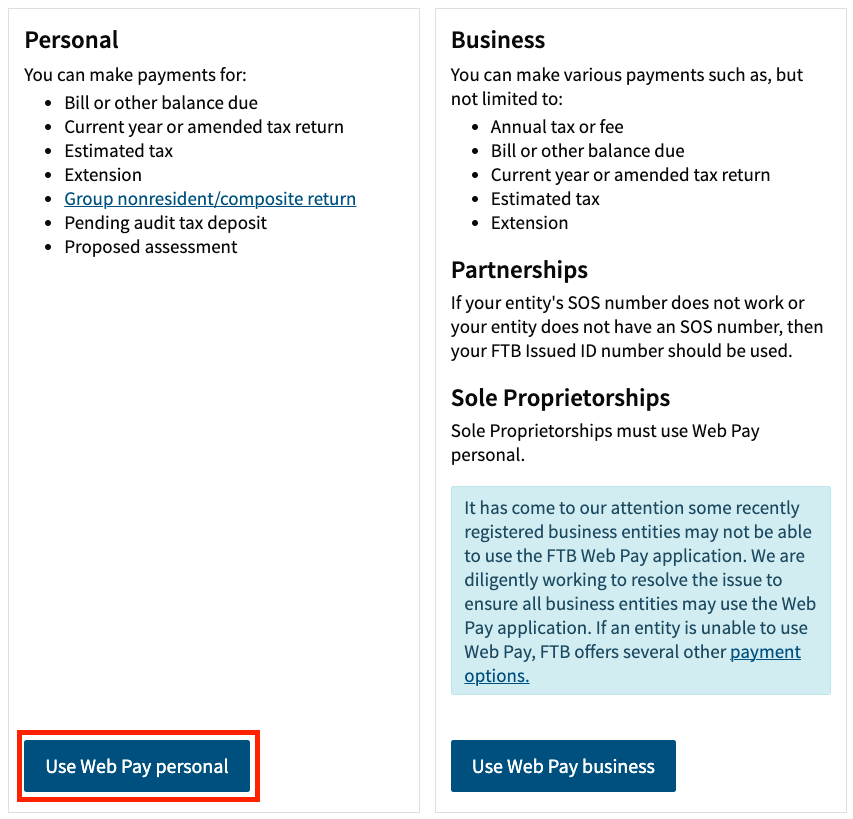 How to pay quarterly tax estimate in California Heard