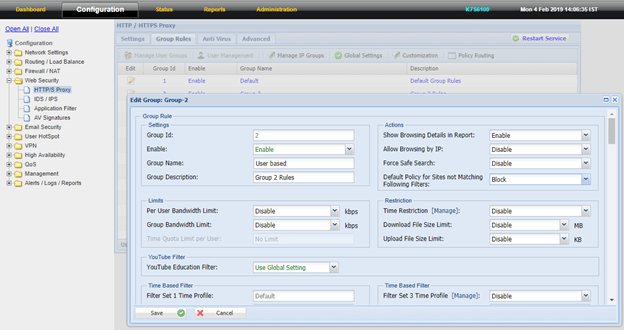 How to configure the web security in user based Help Desk Software by