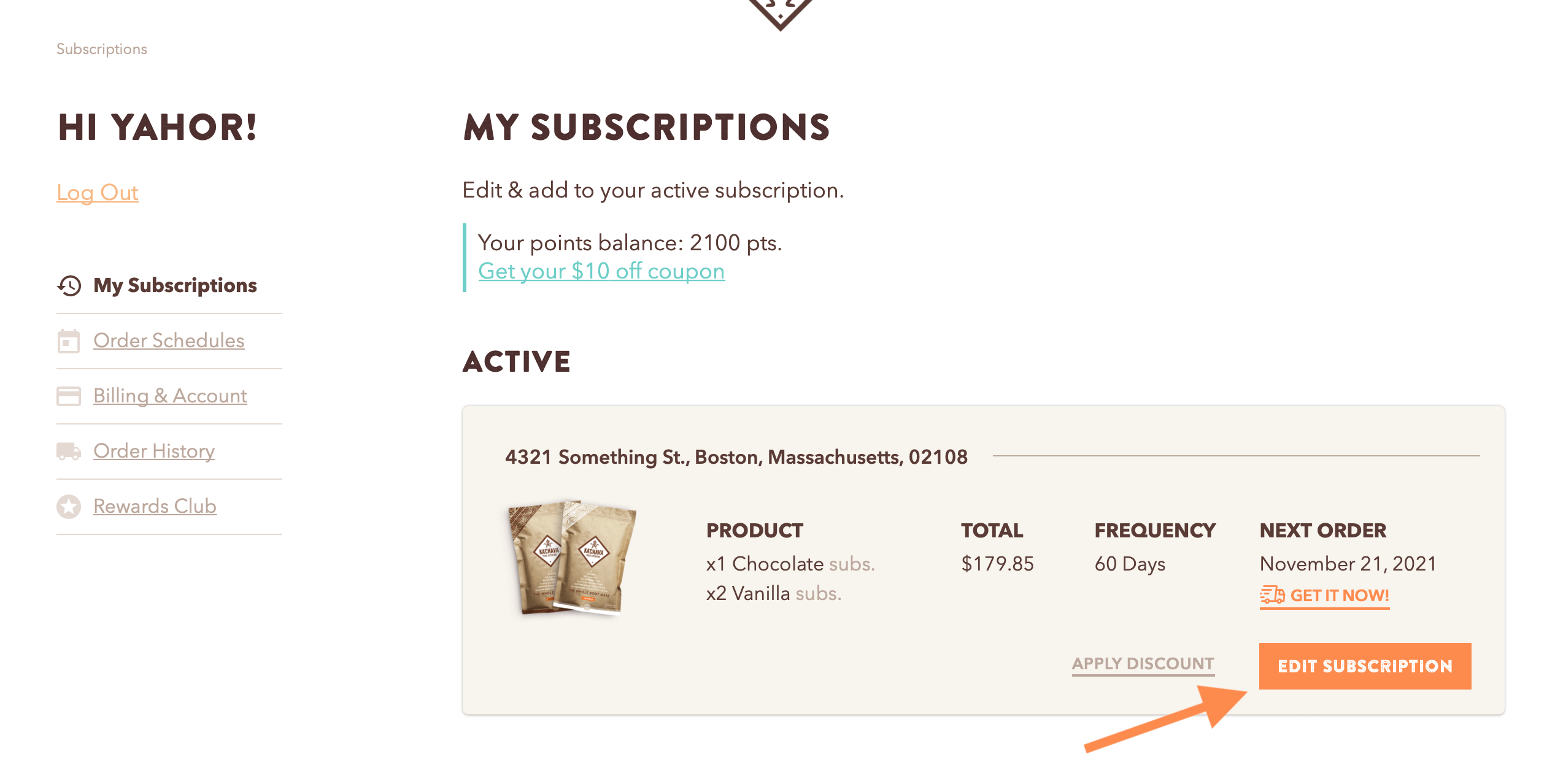 How do I change my shipping address? Ka'Chava Help Center