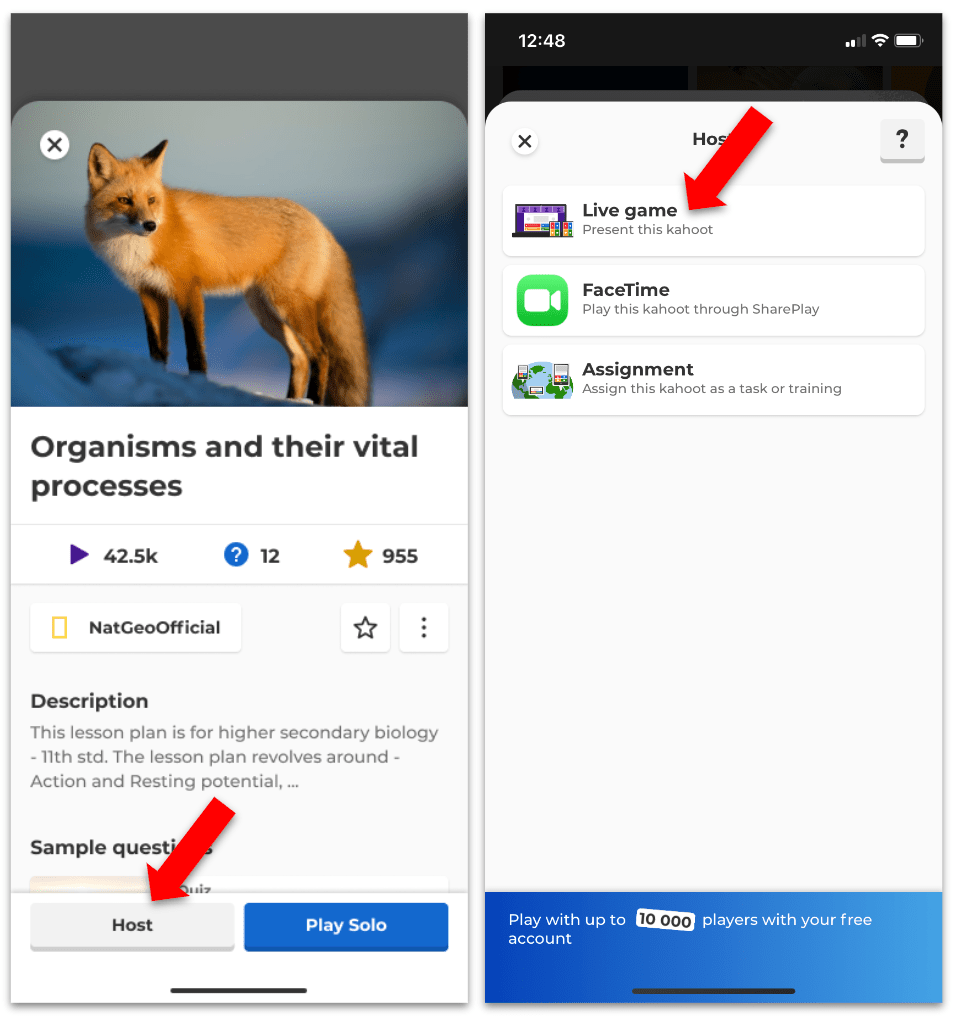 How to host live kahoots with the mobile app Kahoot! Help & Resource
