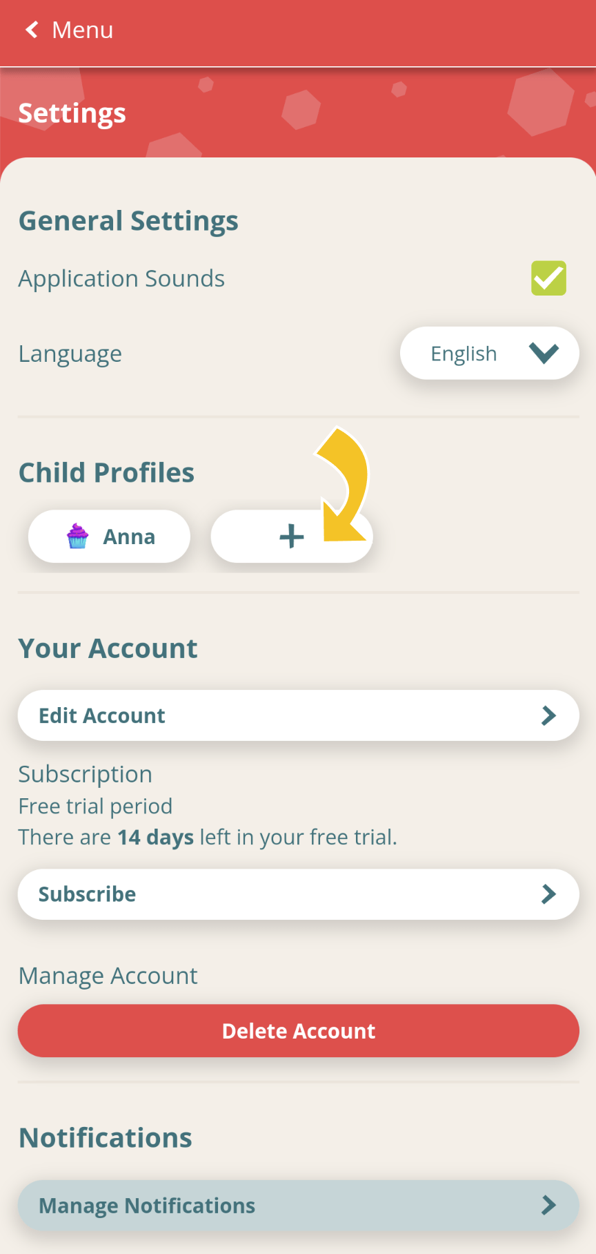 How to add / edit / delete a child account? Kairos