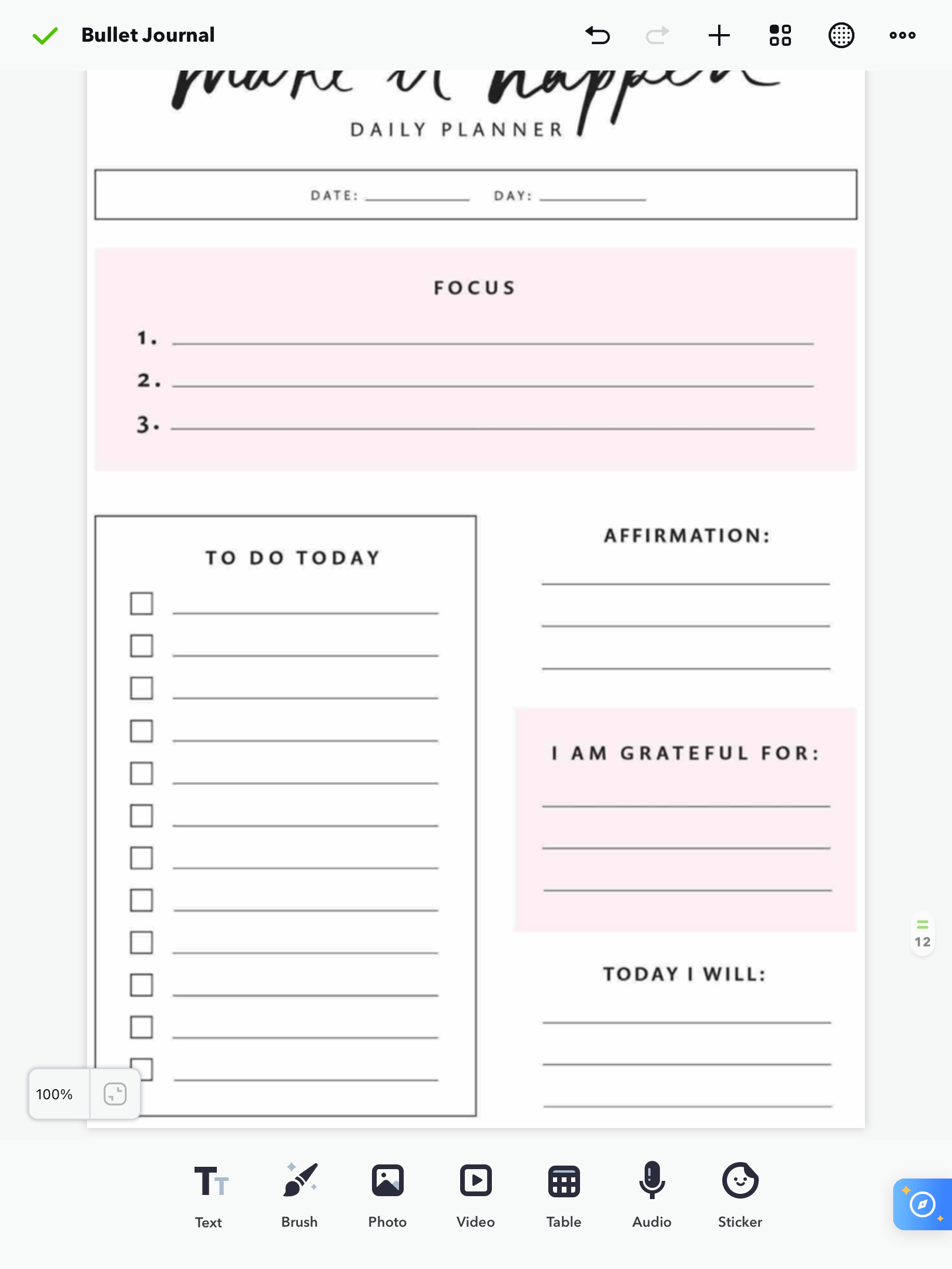 How to Make a Digital Planner with Custom Paper Support Kdan Mobile