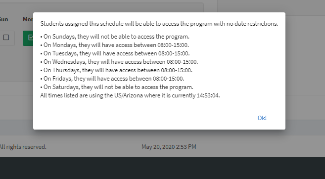When my students try to log in it loads for a second but then sends