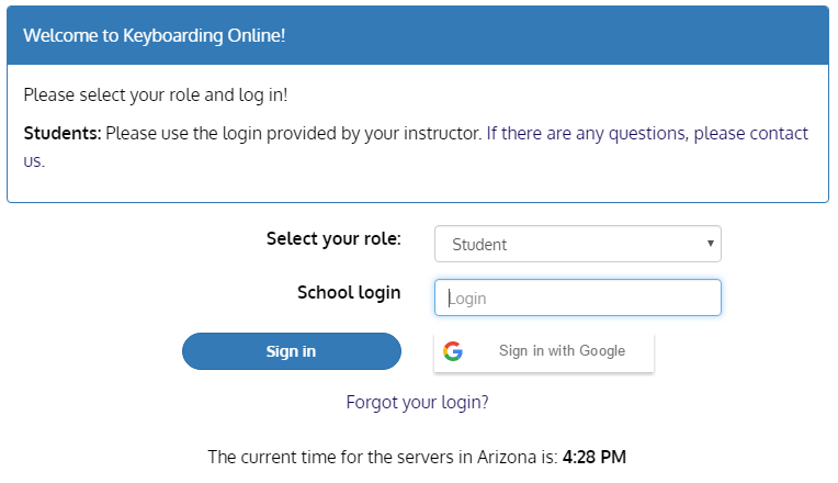 Logging into Keyboarding Online Keyboarding Online Knowledgebase