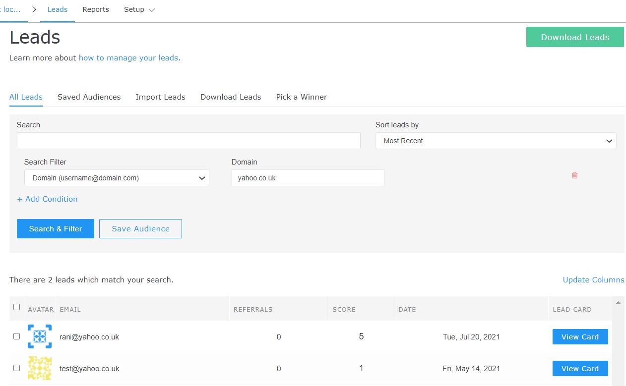 Bulk Update Leads KickoffLabs