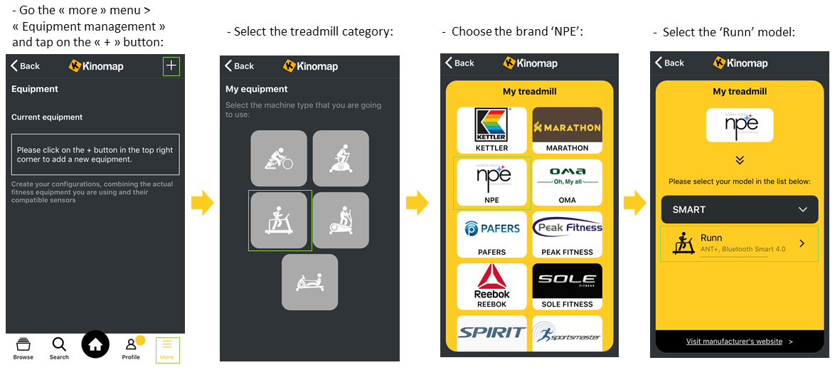 How to add the Runn sensor? – Kinomap Support