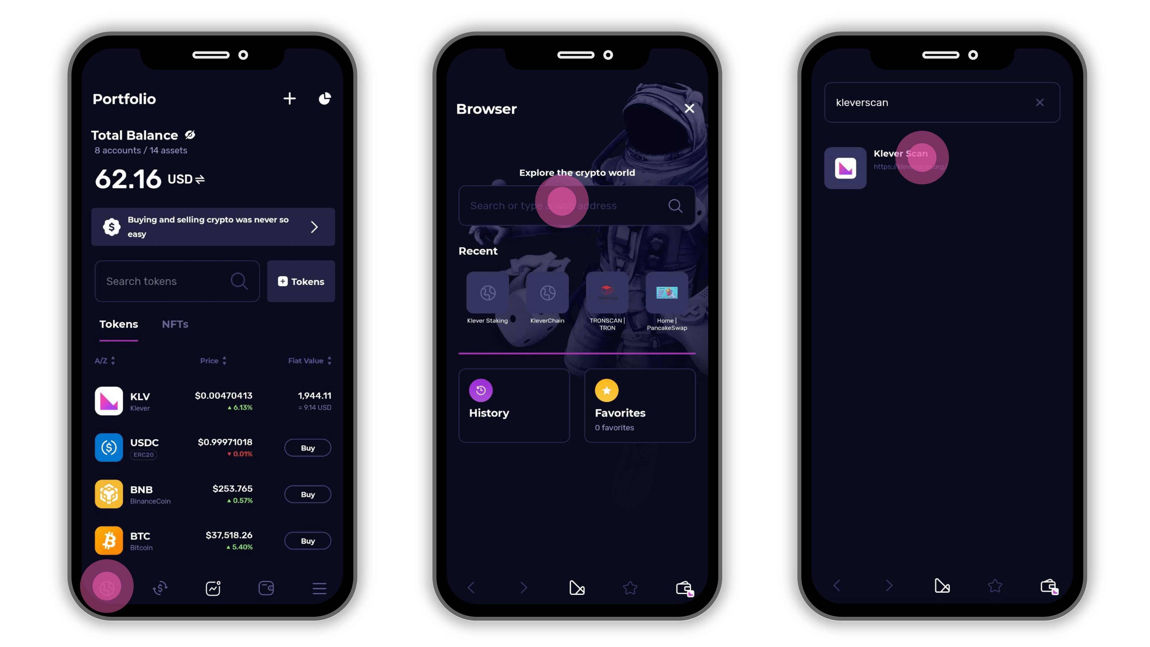 How to connect your wallet to Klever Explorer inside K5 Wallet Klever