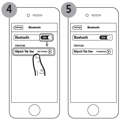 The One II - Connecting via Bluetooth – Klipsch