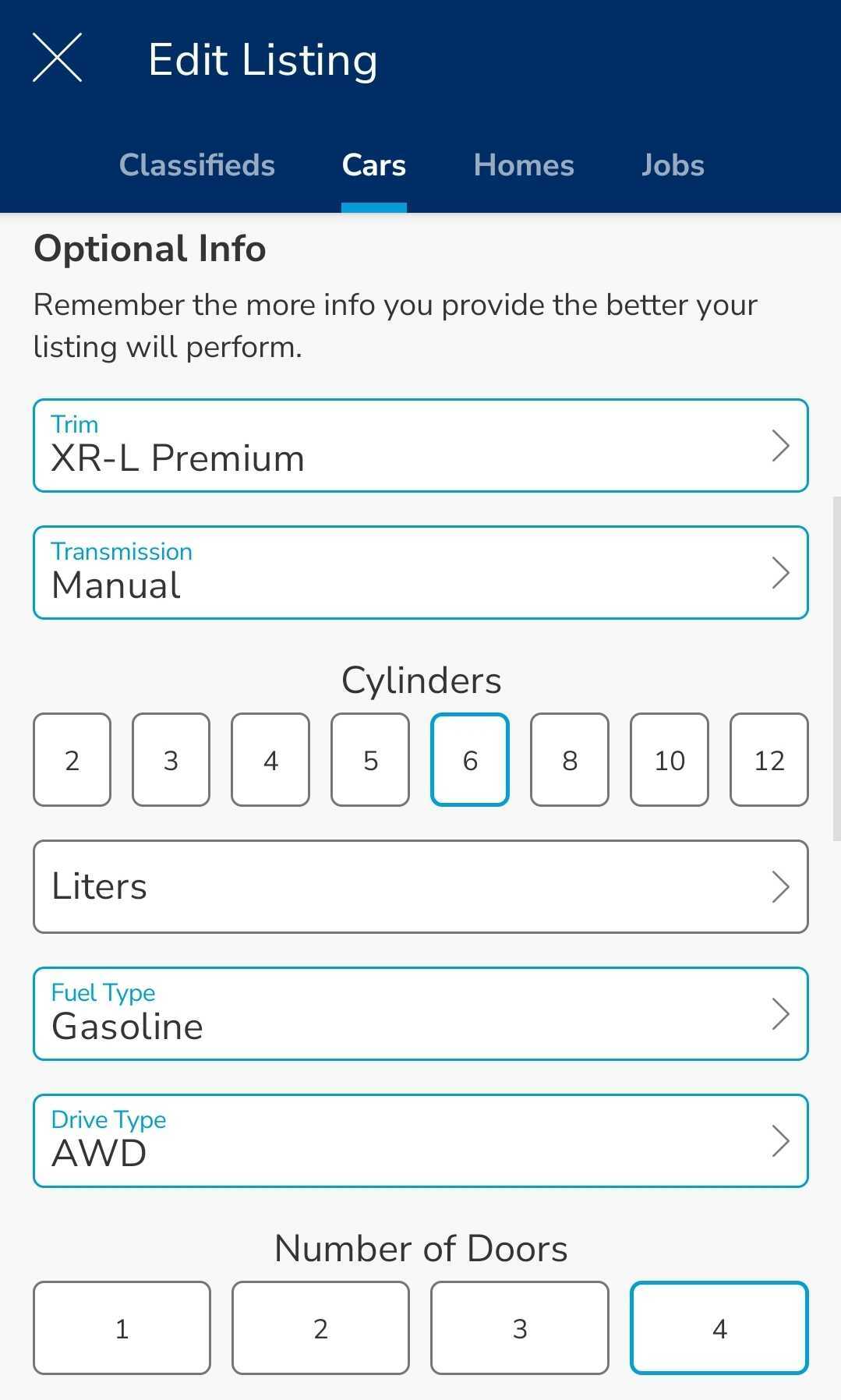 How to Edit a Cars Listing Using the KSL Classifieds App Help Center