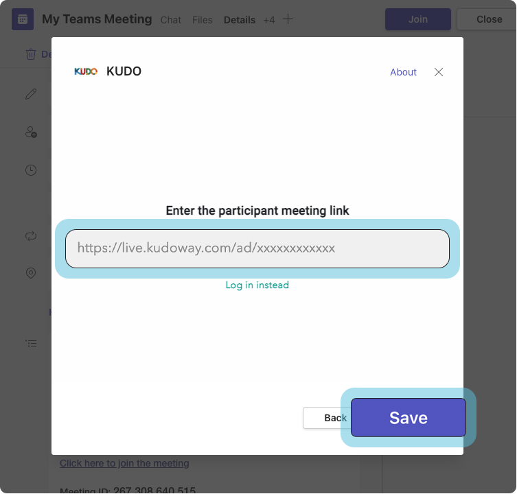 KUDO for Microsoft Teams KUDO Support