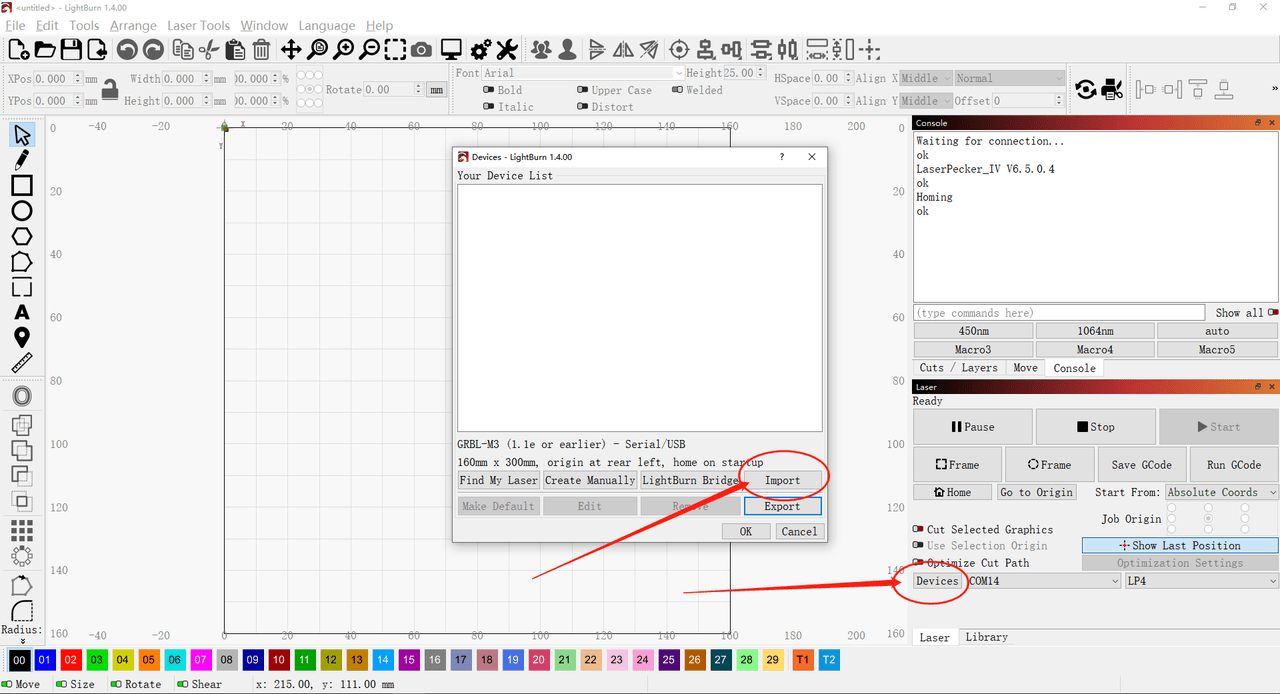 Set up LightBurn for use with the LP4 Rotary Extension LaserPecker