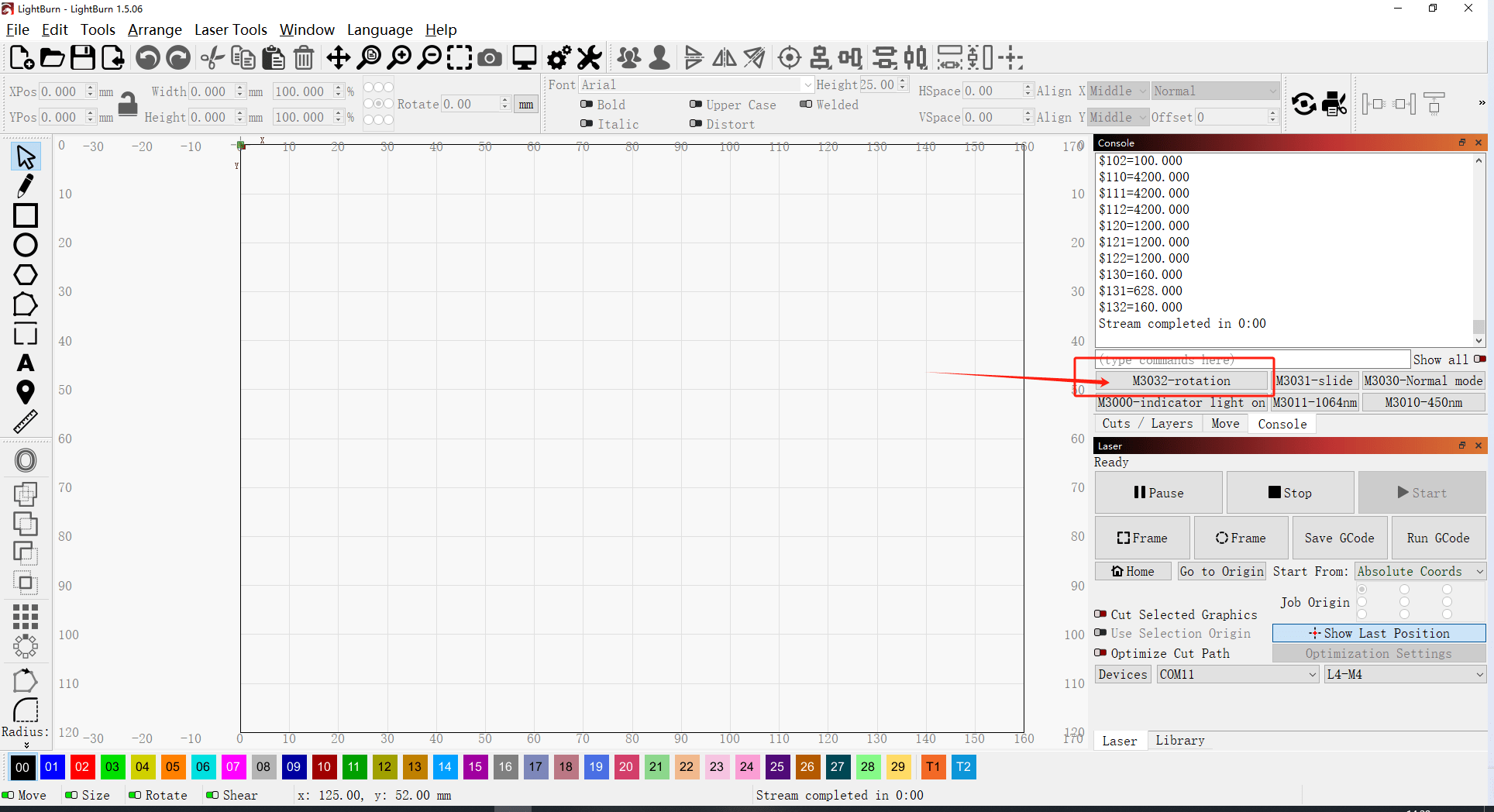 Set up LightBurn for use with the LP4 Rotary Extension LaserPecker