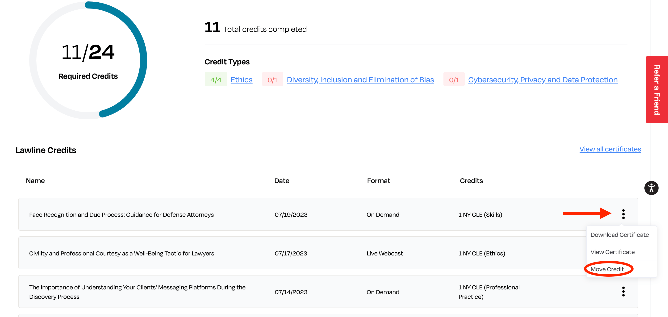How Can I Track My CarryOver Credits On My Tracker? Lawline Support