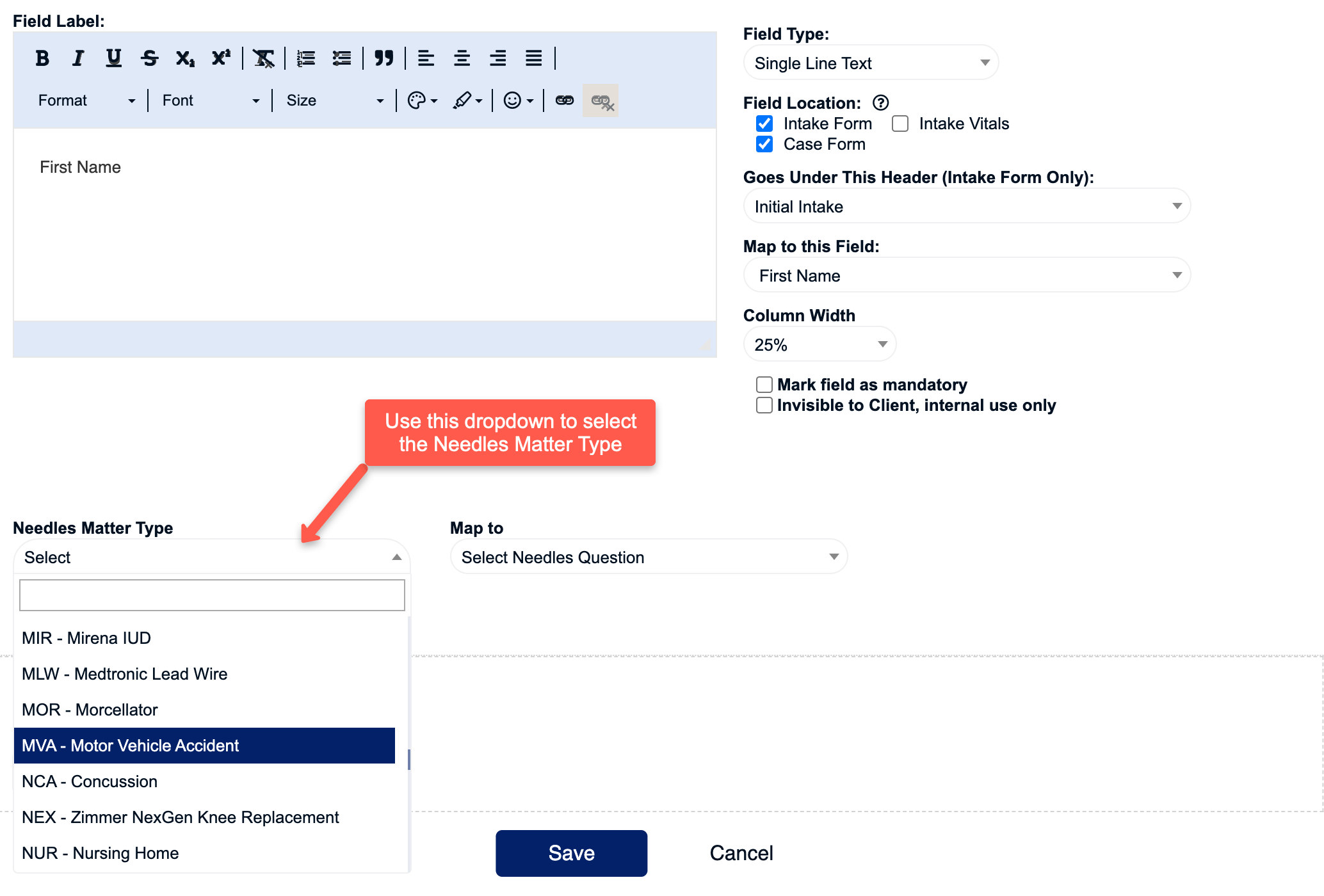 CRM to Needles 4 Integration Law Ruler Software, LLC