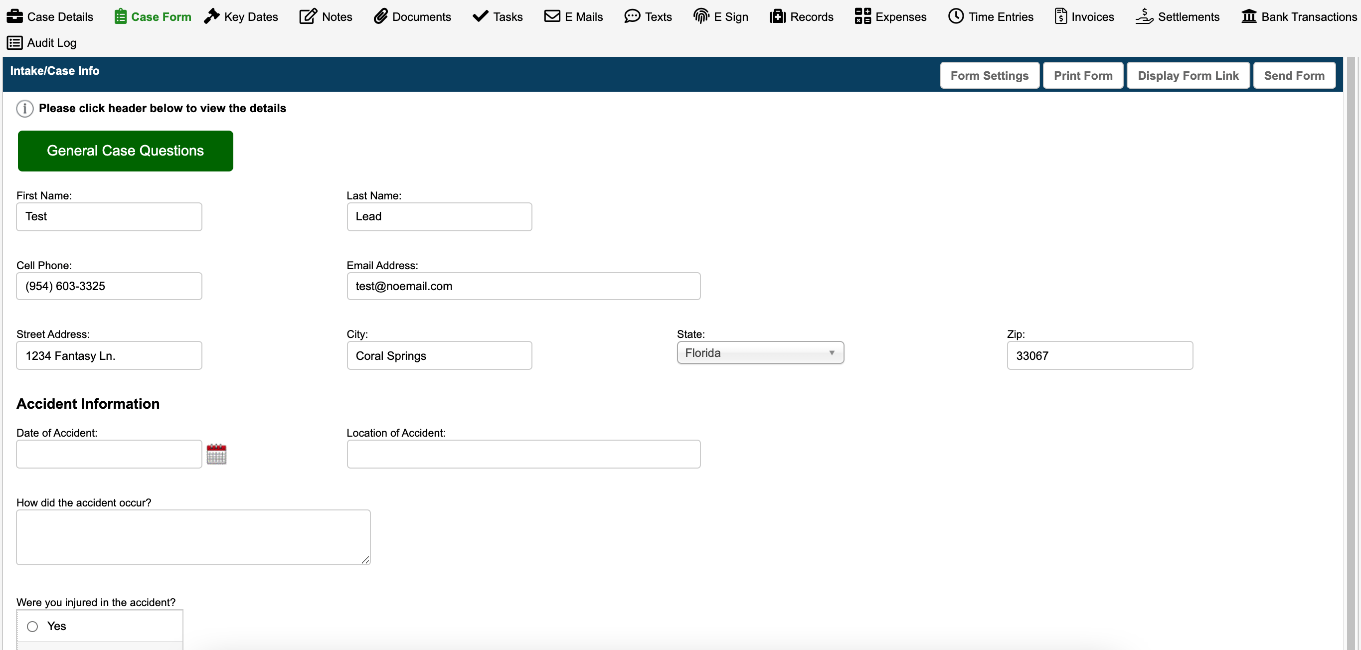 How to Use Law Ruler's Intake Form/Case Form and Online Forms Law