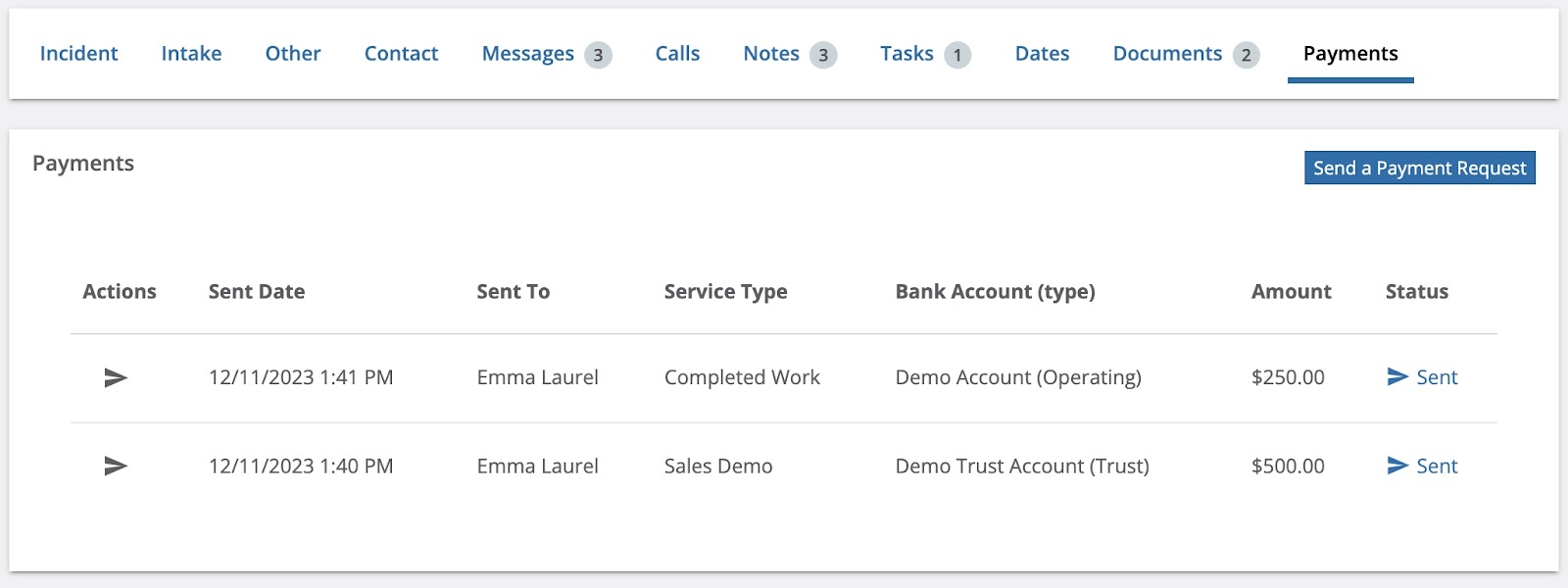 Lead Docket Payments Lead Docket