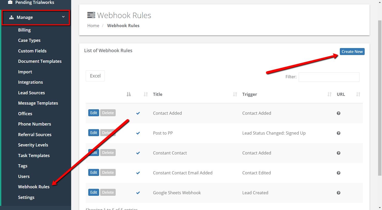 Setting Up a Zapier hook (Example) Lead Docket
