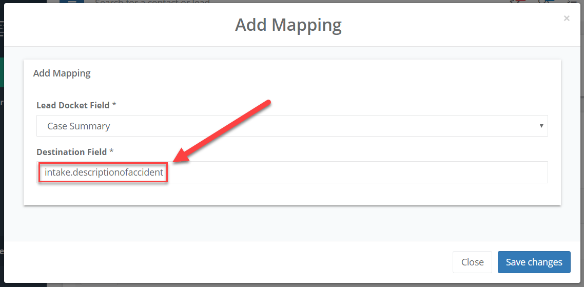 Filevine Custom Mapping Lead Docket