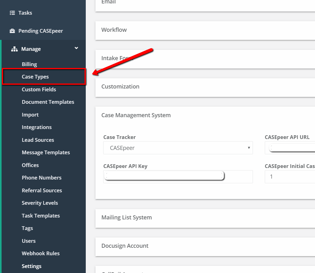 Integrating with CASEpeer Lead Docket