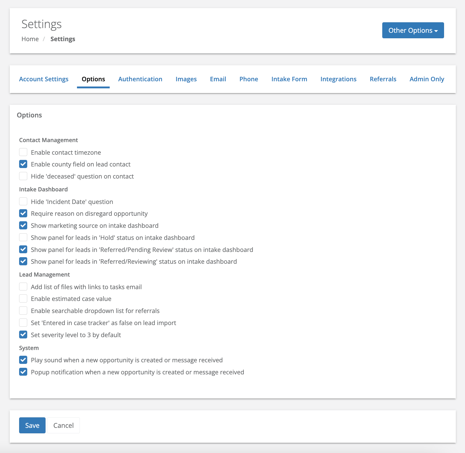 Feature Flag Options Lead Docket