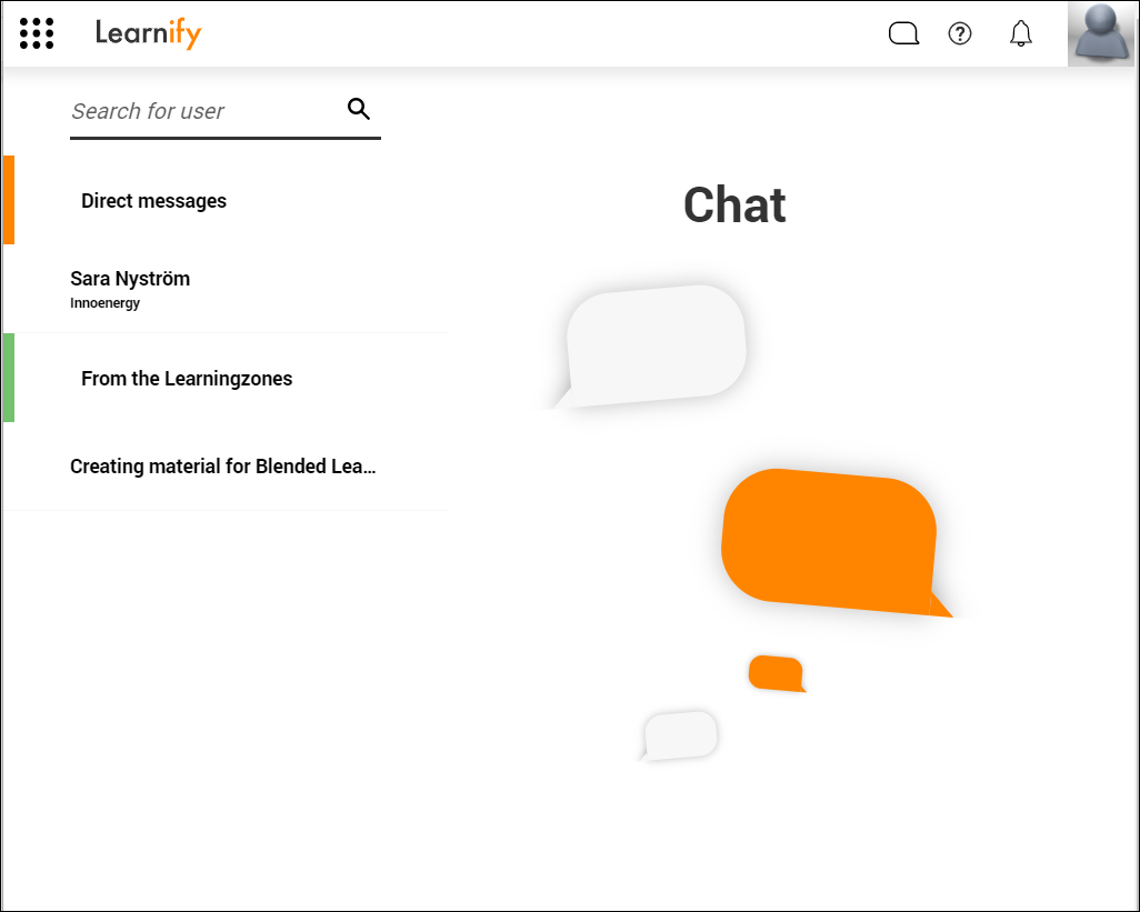 Chat Direct messages Learnify