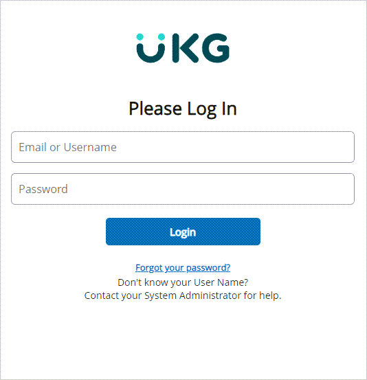 Reset or Recover Your Password UKG Pro Learning