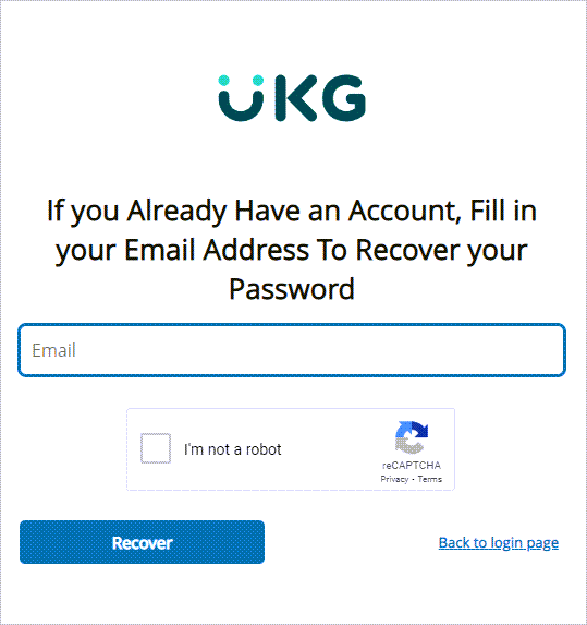 Reset or Recover Your Password UKG Pro Learning