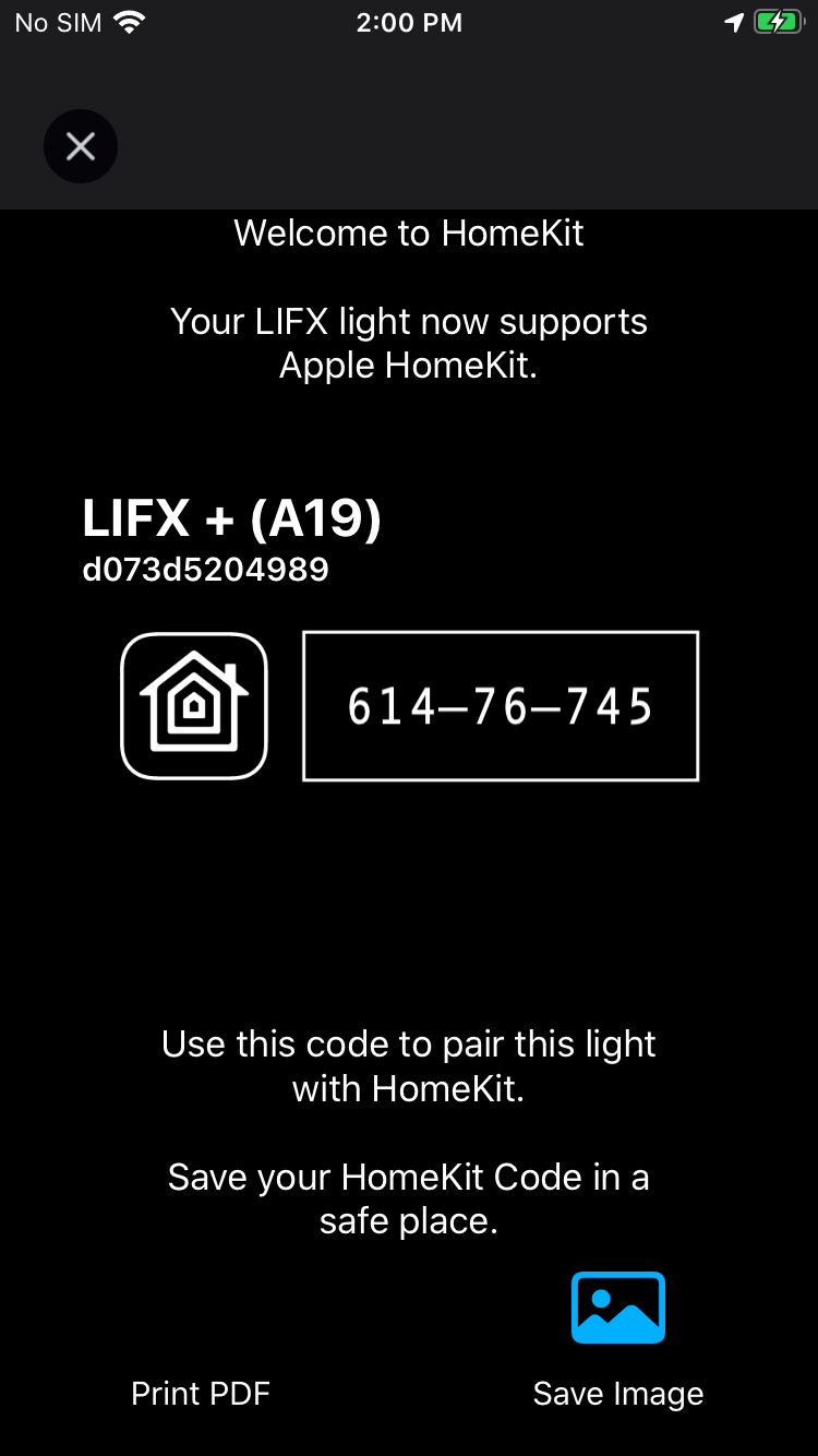 HomeKit Code Recovery LIFX
