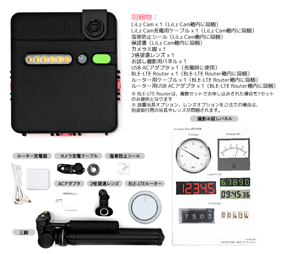 LiLz Gauge Starter Kit ご利用の前に（その1同梱物の確認） LiLz株式会社