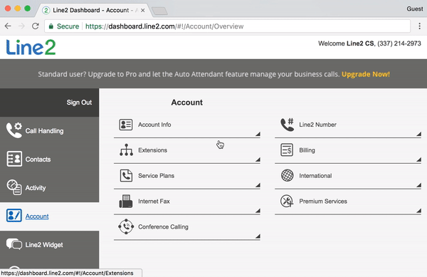 Account Fax (How to Add a Fax Number) Line2 Support