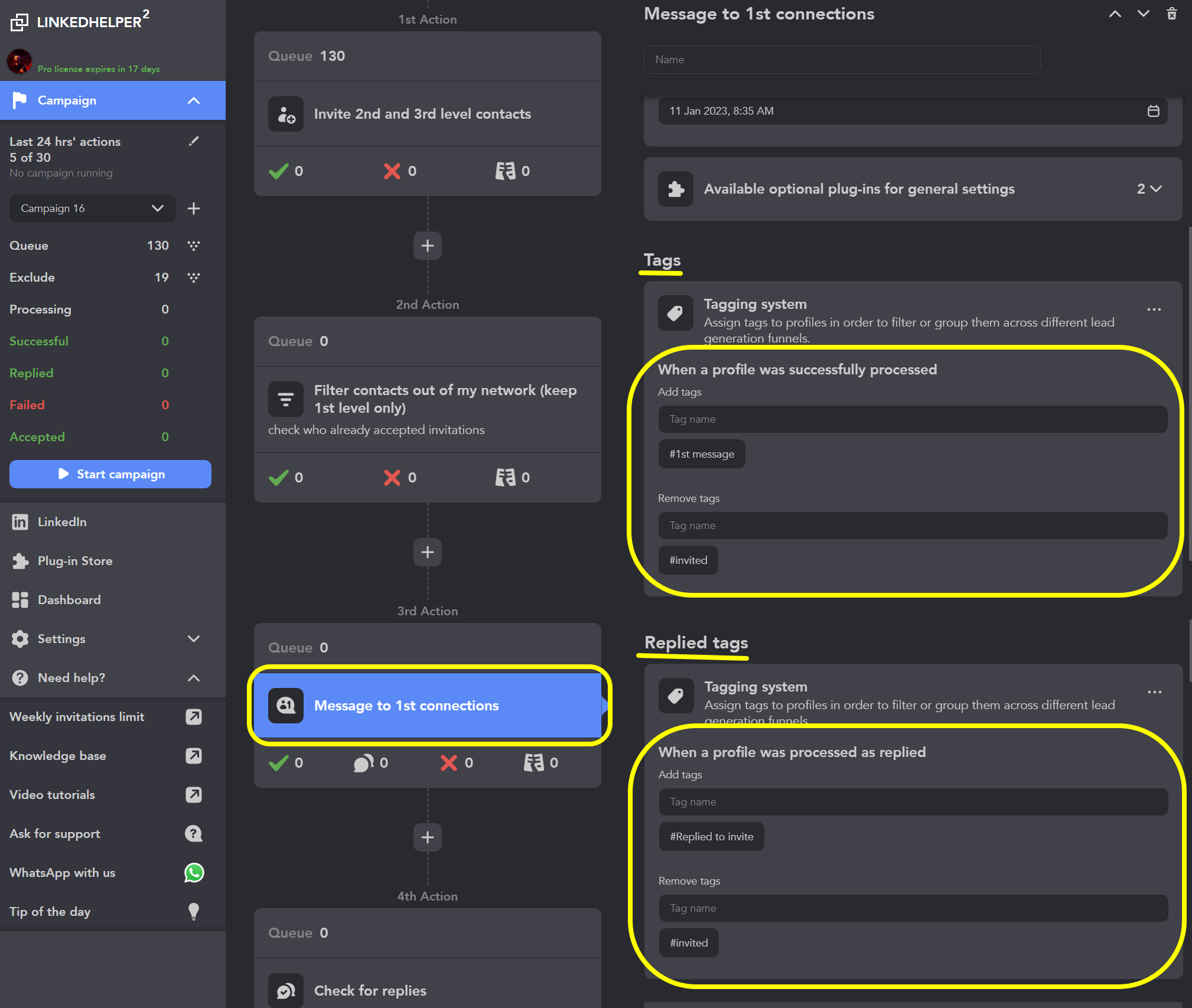 Linked Helper tags Linked Helper