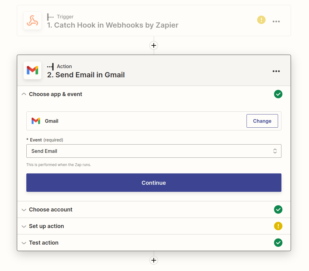 How to integrate Linked Helper with Gmail via Zapier webhook Linked