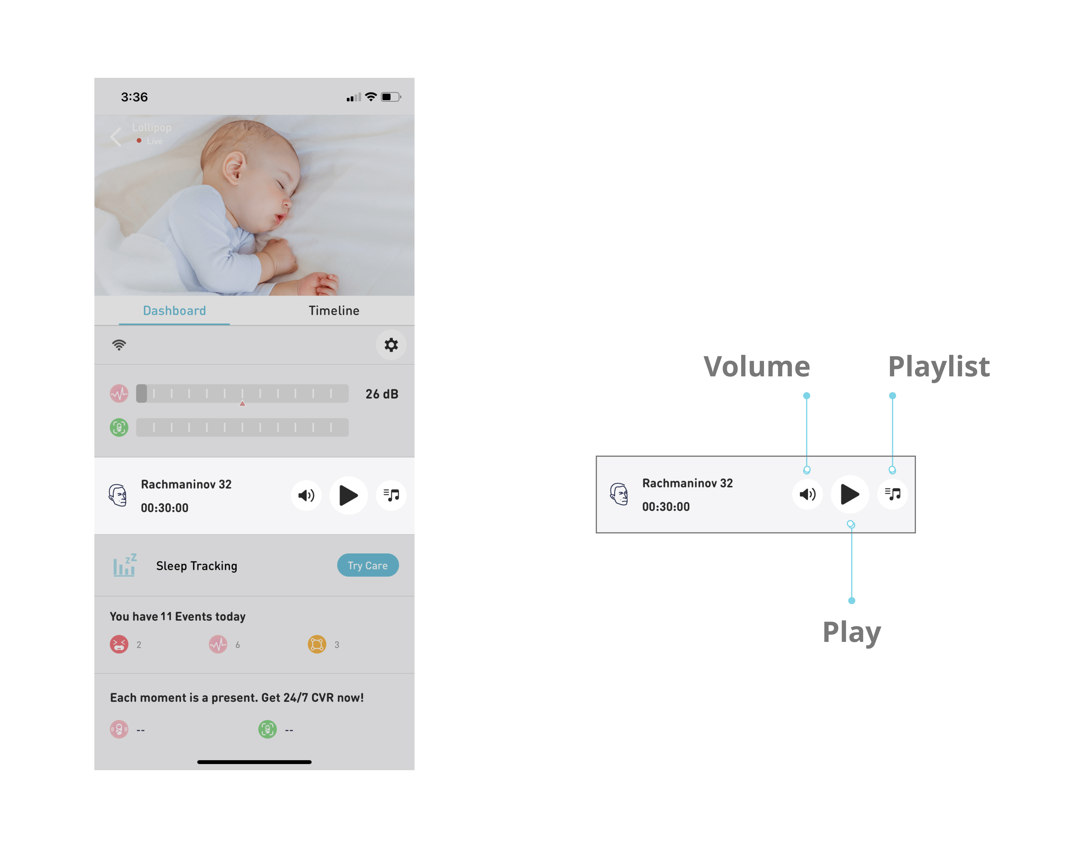 How to activate Lollipop's soothing sounds and lullabies? – Lollipop