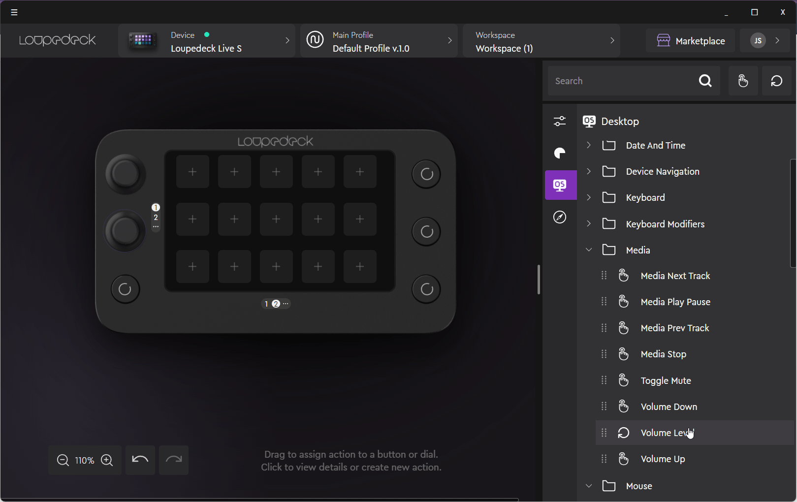 Using Dial Adjustments on Touch Buttons
