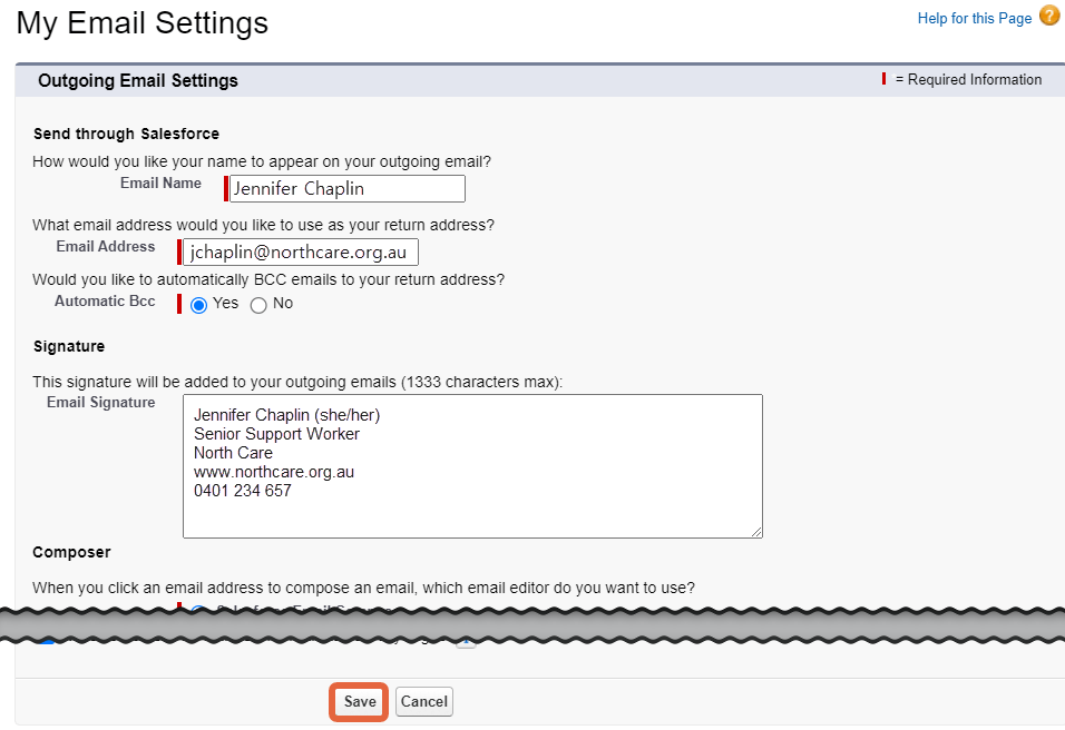 Create a custom email signature Lumary