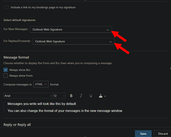 How do I change my email signature in