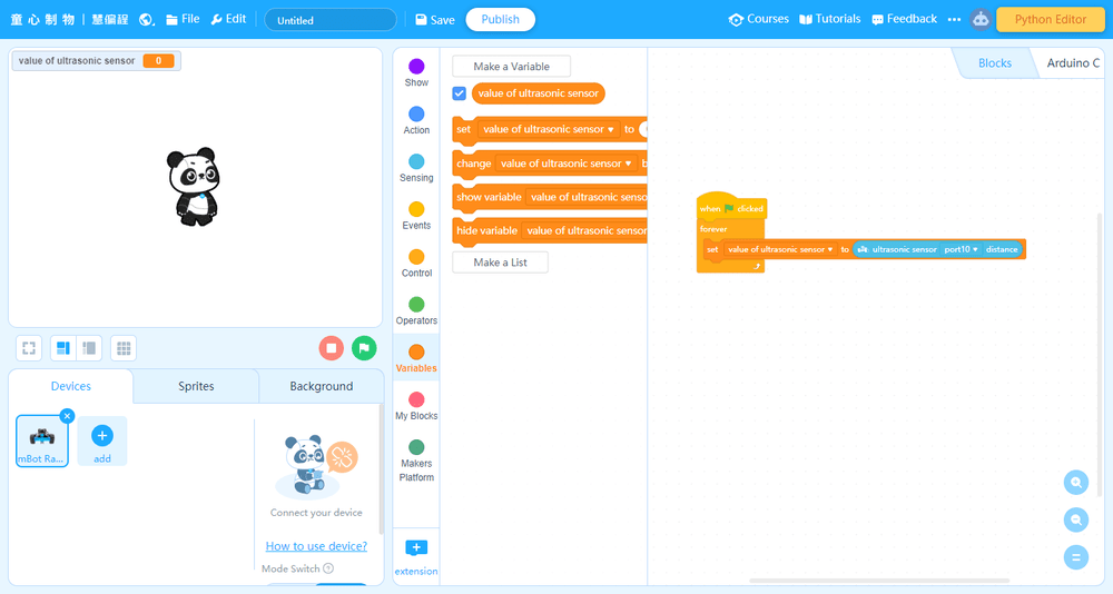 About Me Ultrasonic Sensor (for mBot Ranger) – Makeblock Help Center
