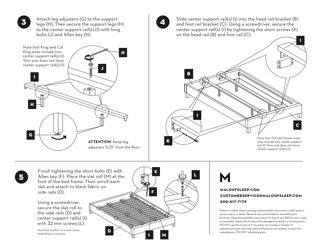 Eastman Bed Frame Malouf Home