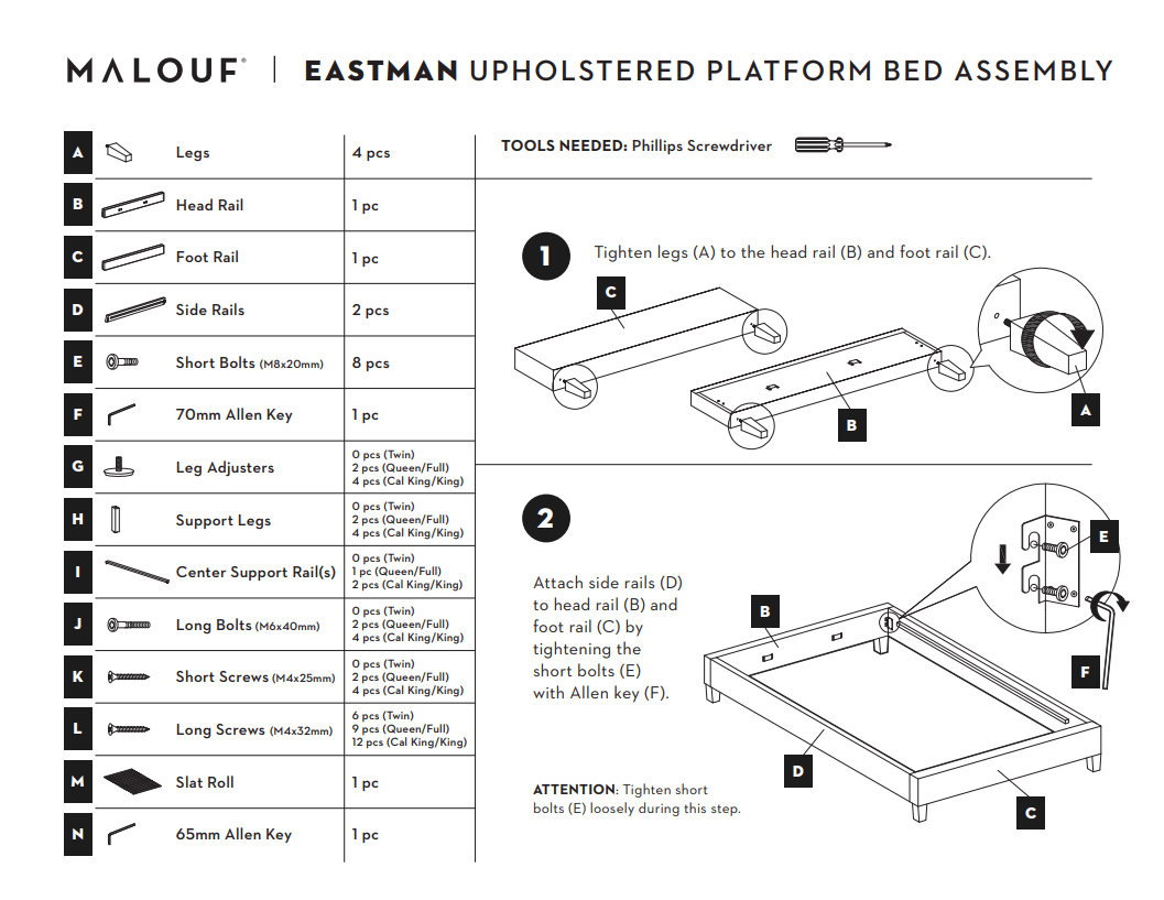 Eastman Bed Frame Malouf Home