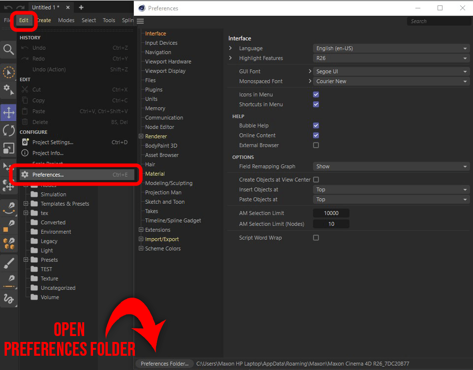 How Do I Transfer Layouts, Custom Assets, Preferences, and Plugins From One Cinema 4D Version To